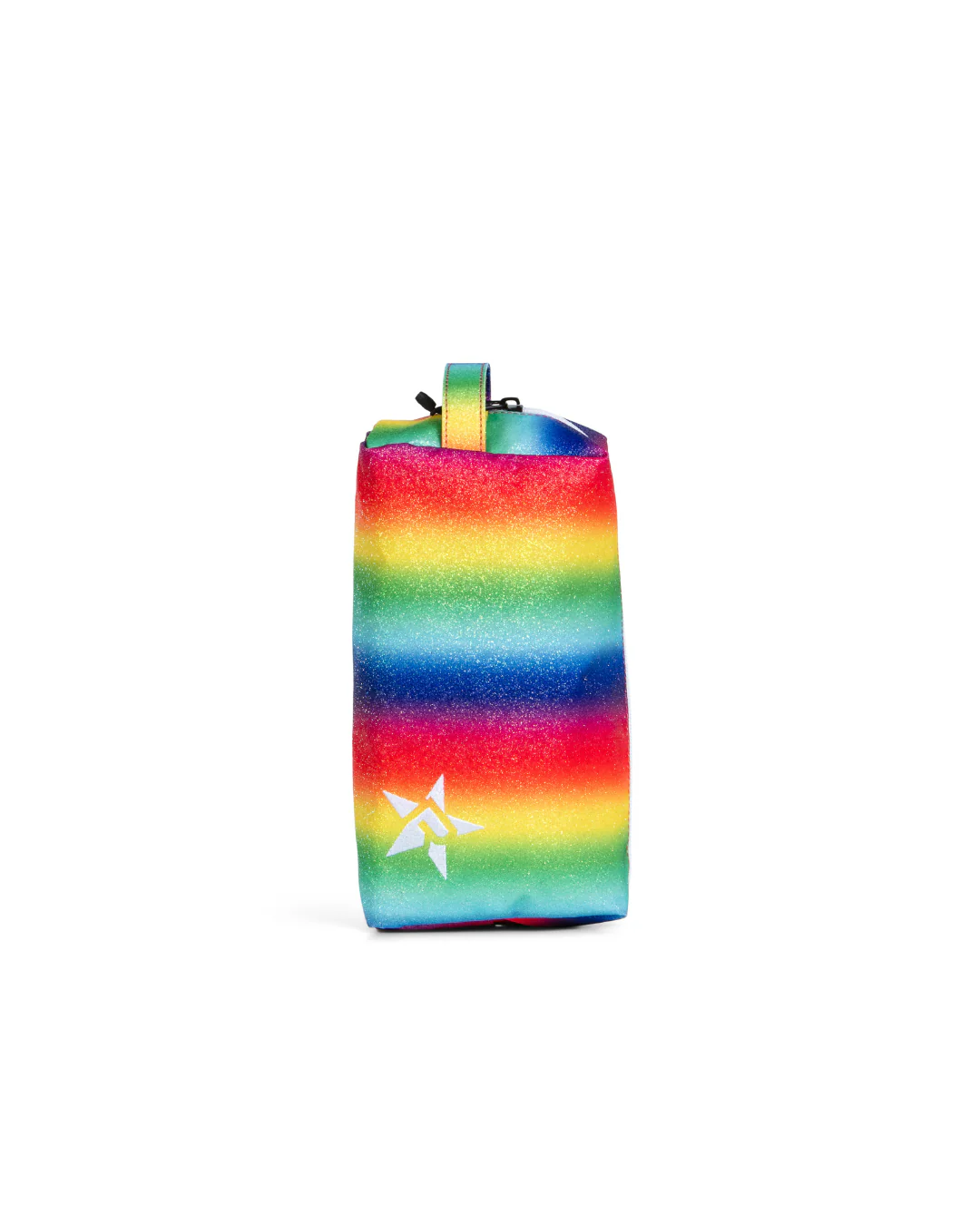 Bright Rainbow Rebel Makeup Bag with White Zipper - Image 2
