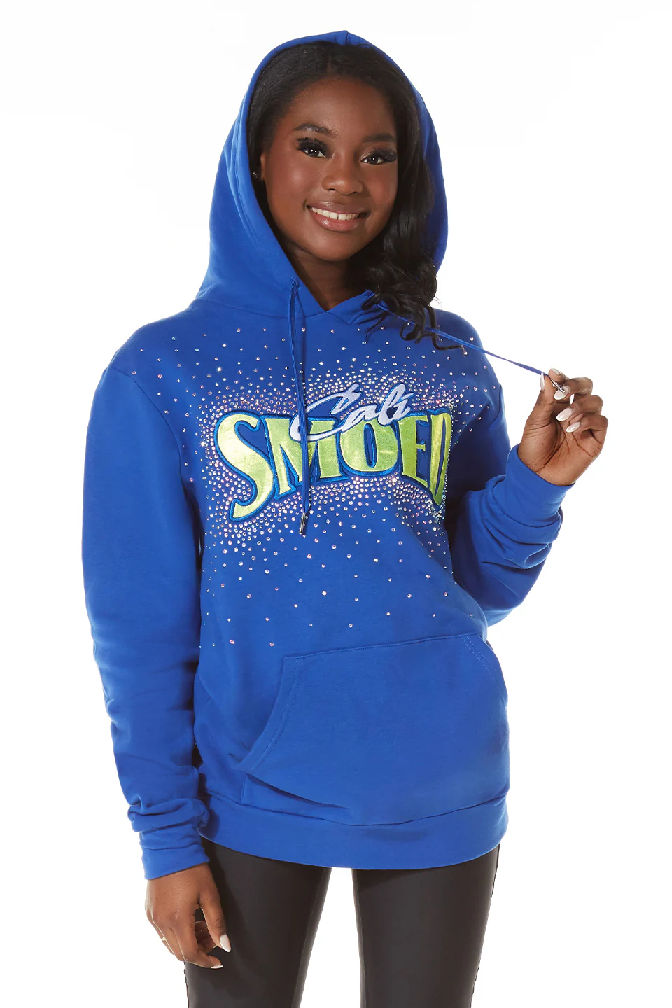 Club SMOED Sparkle Hoodie in Royal Blue - Image 4