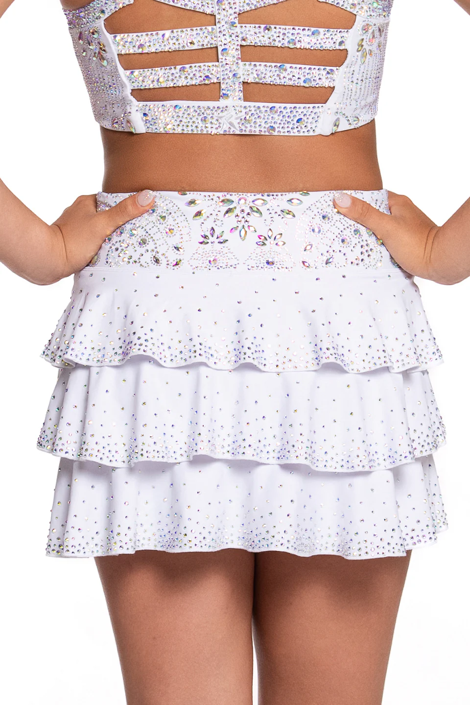Crystal Couture Ruffle Skirt in Moonlight Luster - Special Order - Image 2