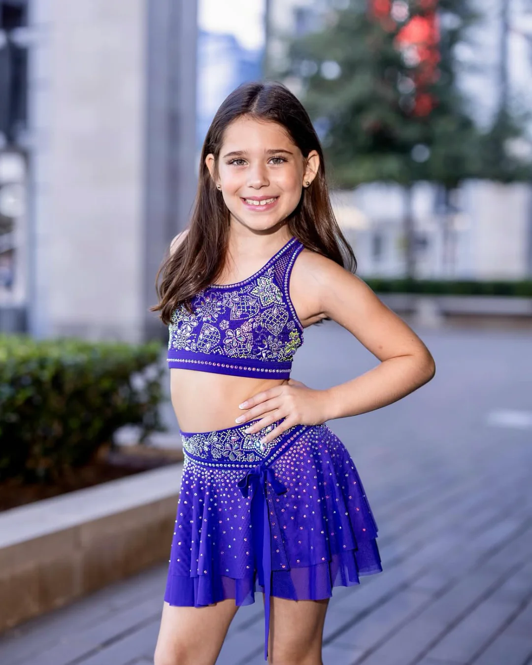 Crystal Couture Sports Bra in Purple Please