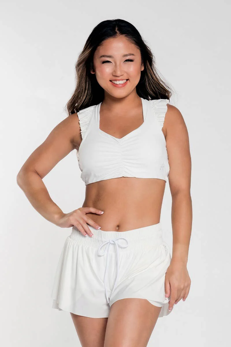 Flutter Athletic Short in White - Image 3