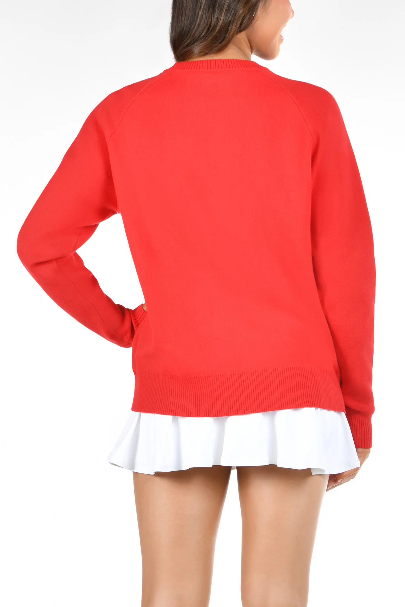 Holly Holiday Knit Sweater in Red - Image 2