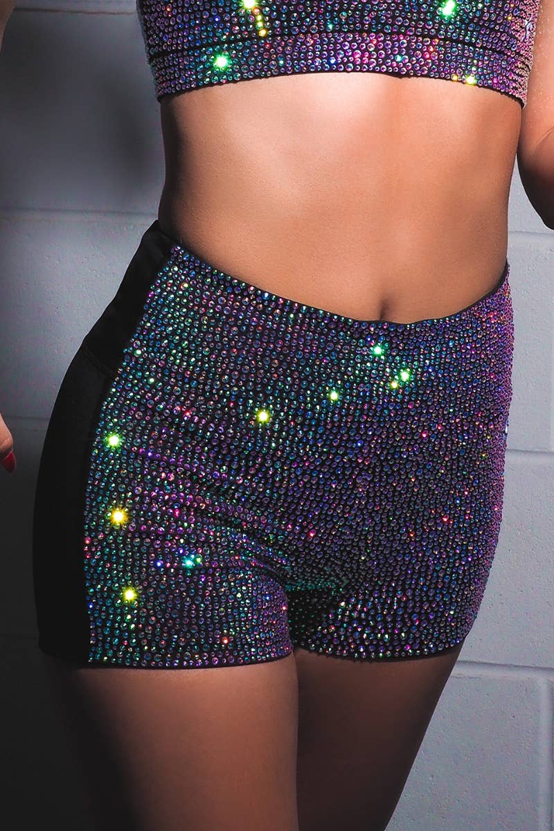 Ice Queen Compression Short with Opalescent Crystal Couture - Special Order - Image 3