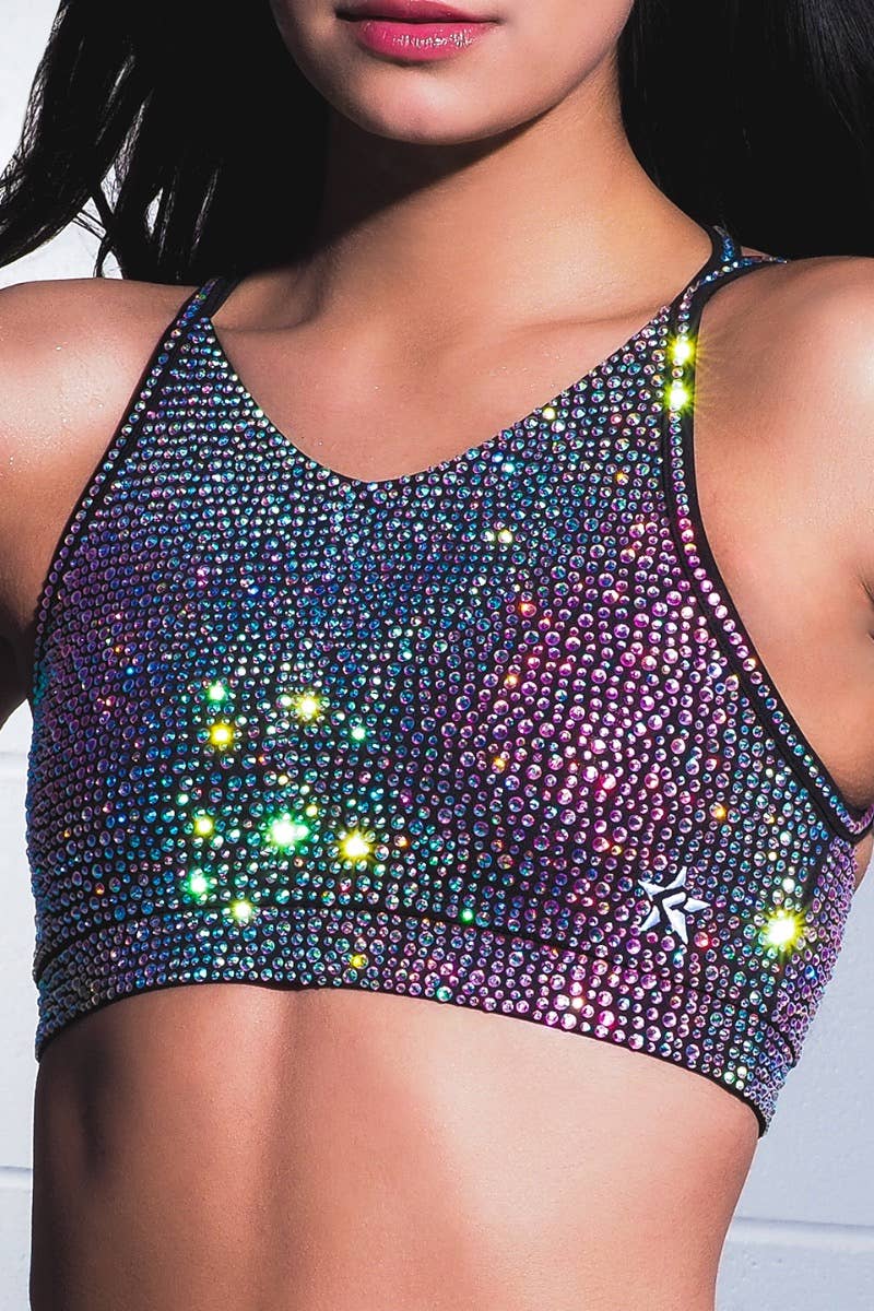 Ice Queen Sports Bra with Opalescent Crystal Couture - Special Order - Image 3