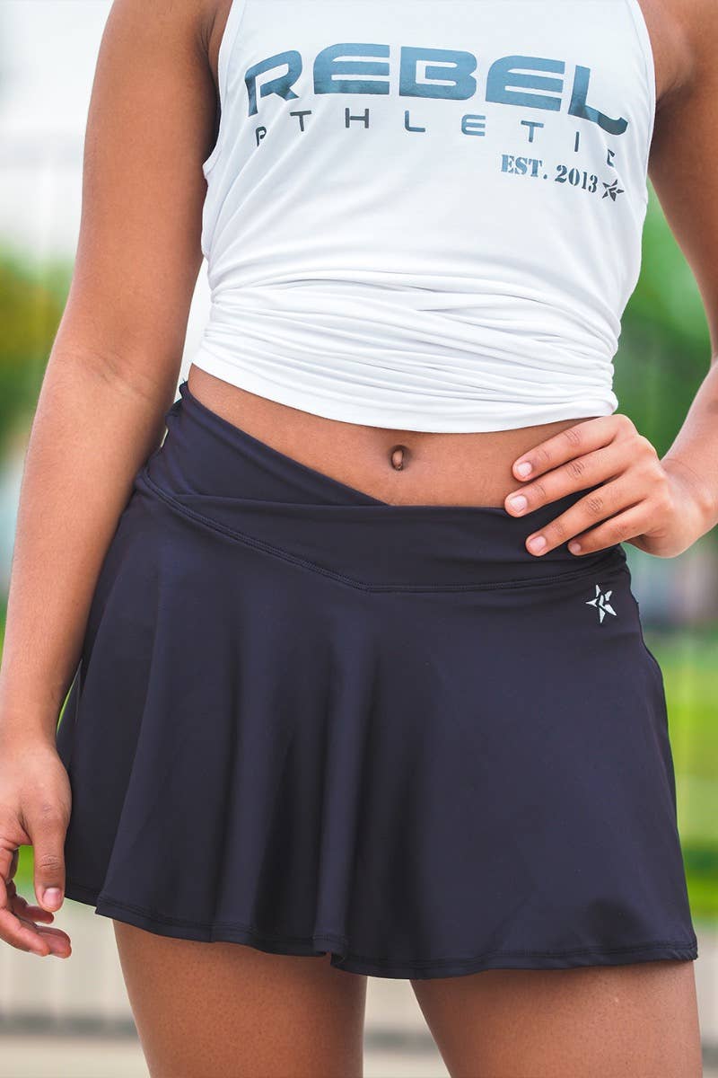 LuxWaist Flouncy Skirt in Black - Image 3