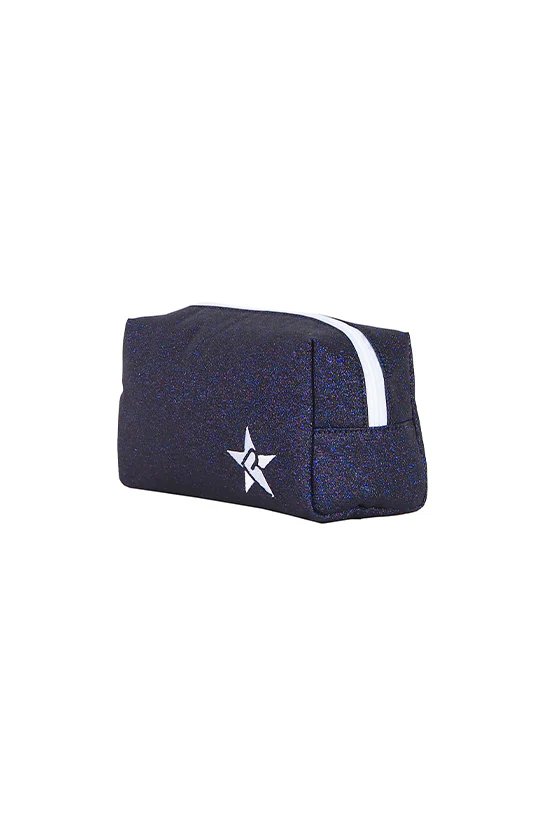 Mystic Navy Rebel Makeup Bag with White Zipper - Image 3