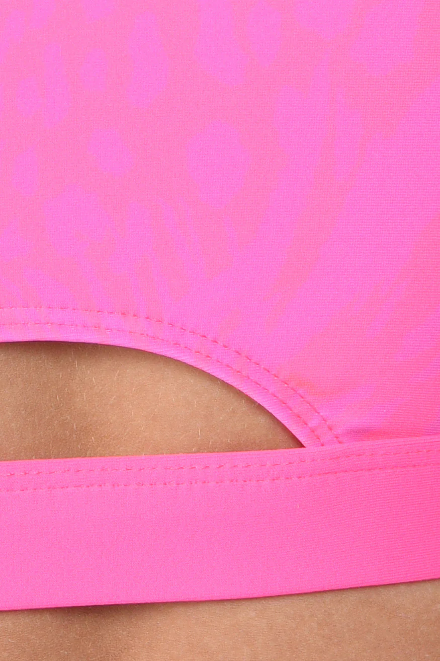 Oh So Sweet Cropped Tee in Electric Pink - Image 3