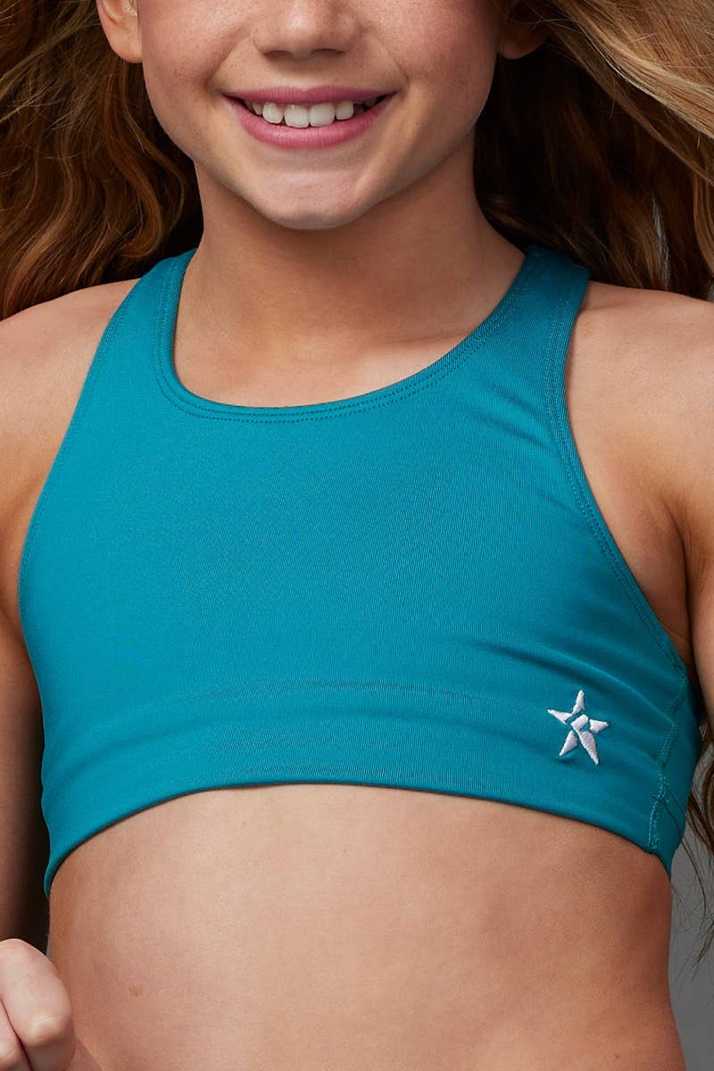 On the Go Sports Bra in Teal - Image 4