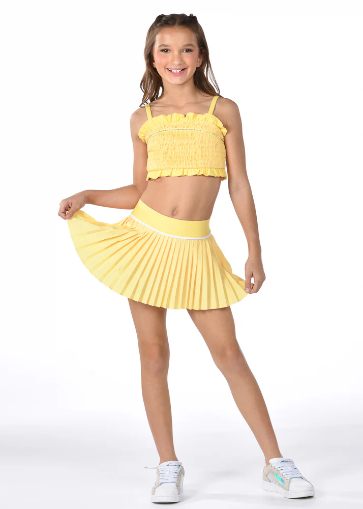 Pleats Please Skirt in Butter Yellow - Image 4