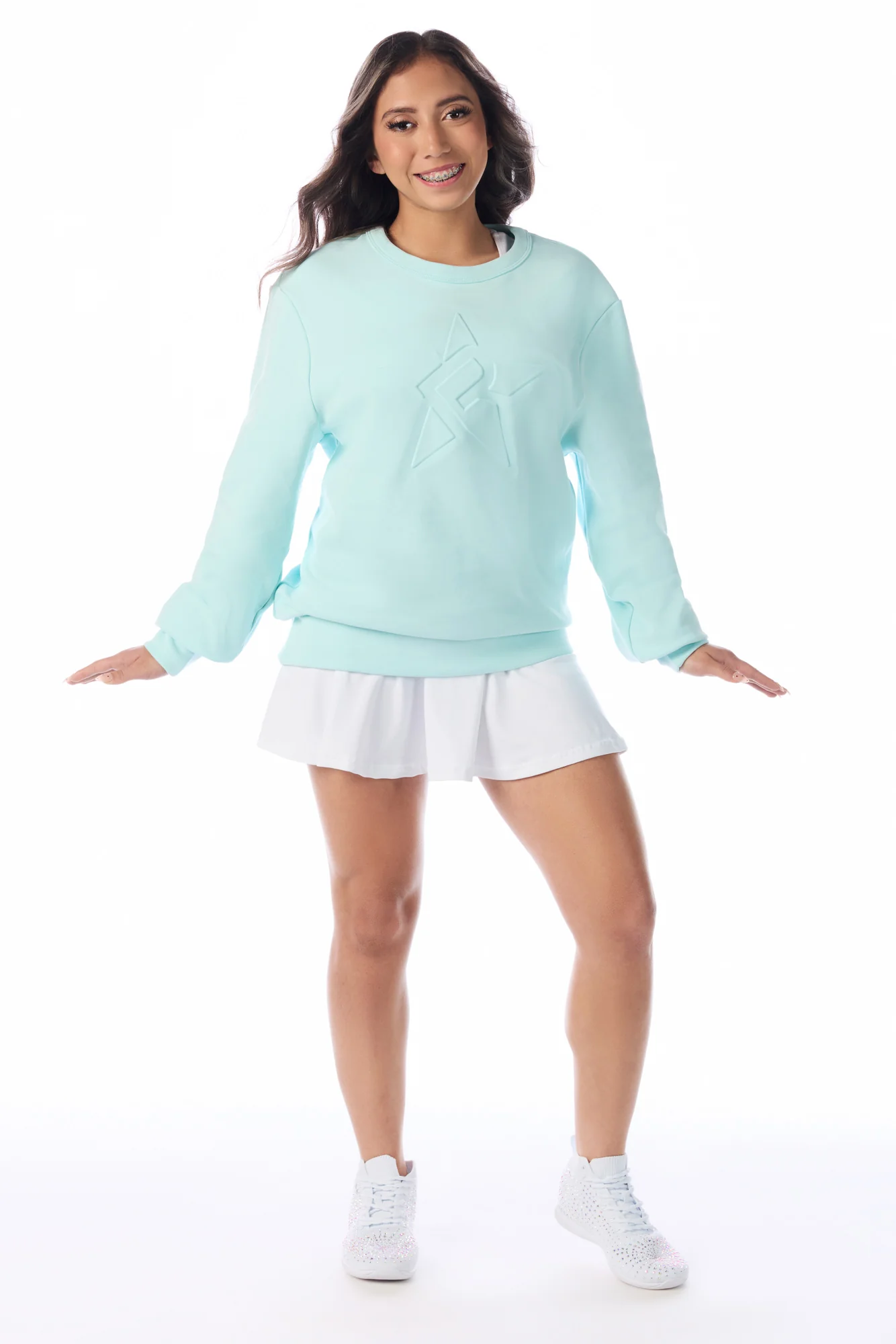 Pullover in Cloud Embossed Rebel Mark - Image 4