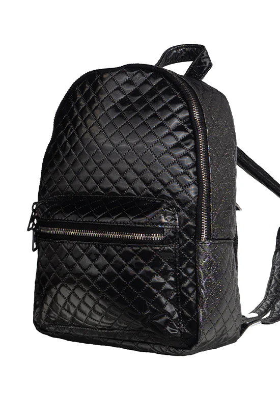 Quilted Sparkle Rebel Purse Bag with Black Zipper - Image 2