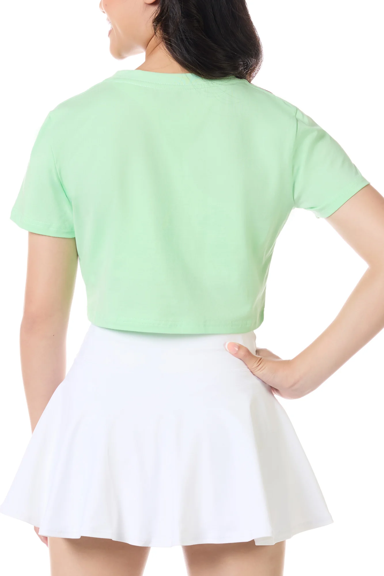 Rebel Against Bullying Cropped Tee in Pistachio - Image 2