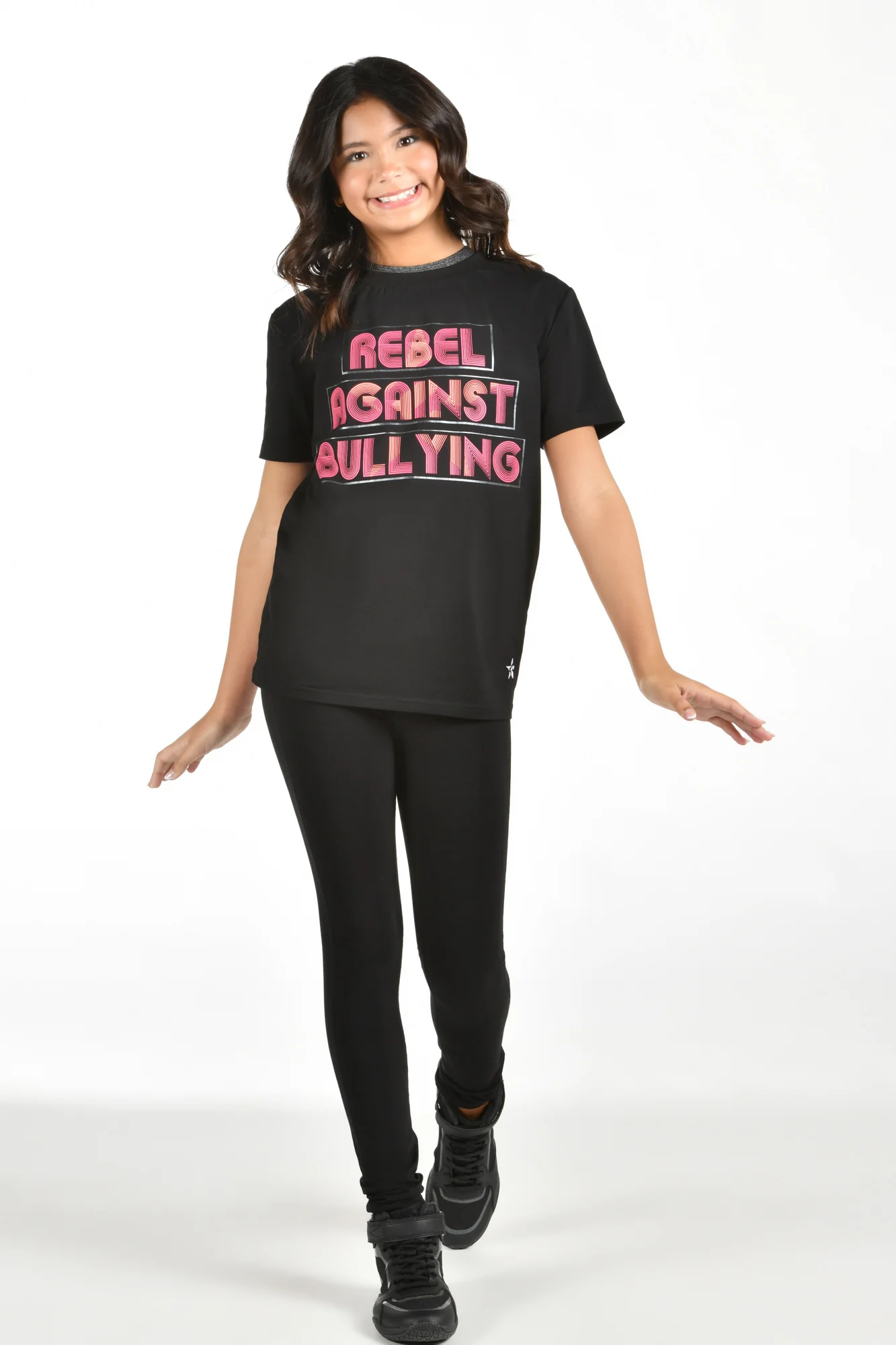Rebel Against Bullying Unisex Tee in Pink Nouveau - Image 4