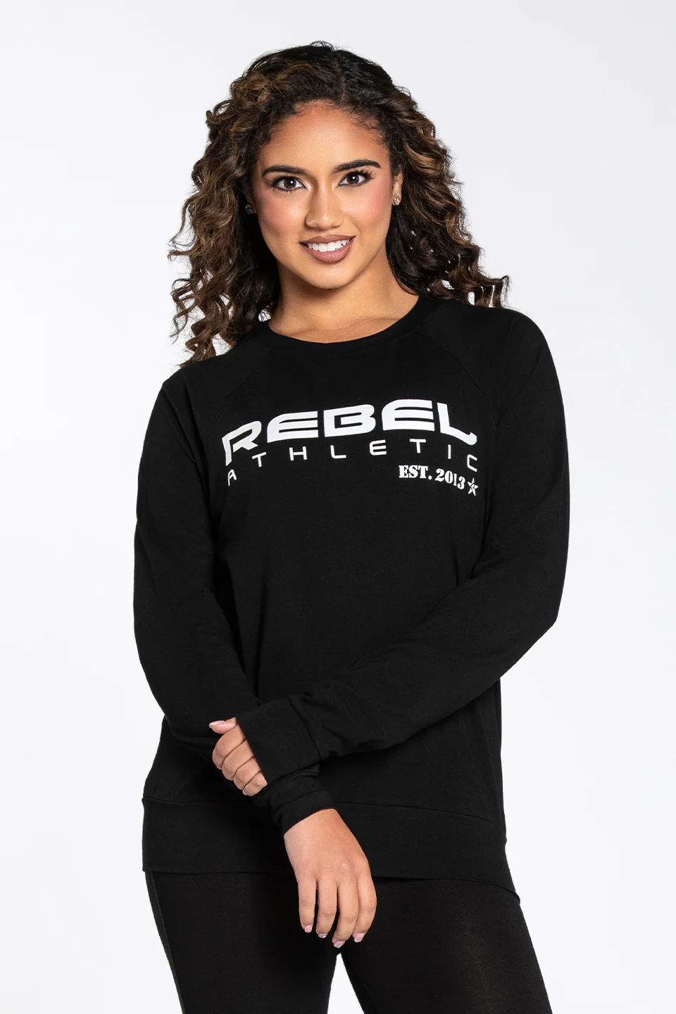 Rebel Athletic Long Sleeve Shirt in Black - Image 3