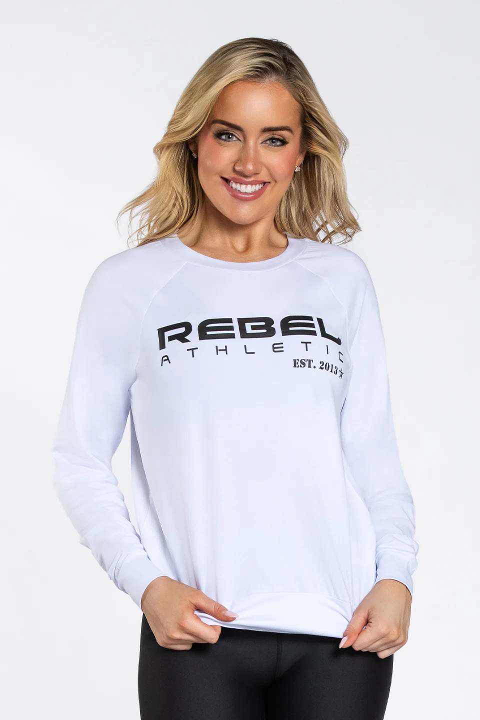 Rebel Athletic Long Sleeve in White - Image 3