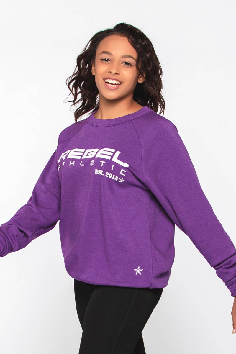 Rebel Athletic Sweatshirt in Purple - Image 3