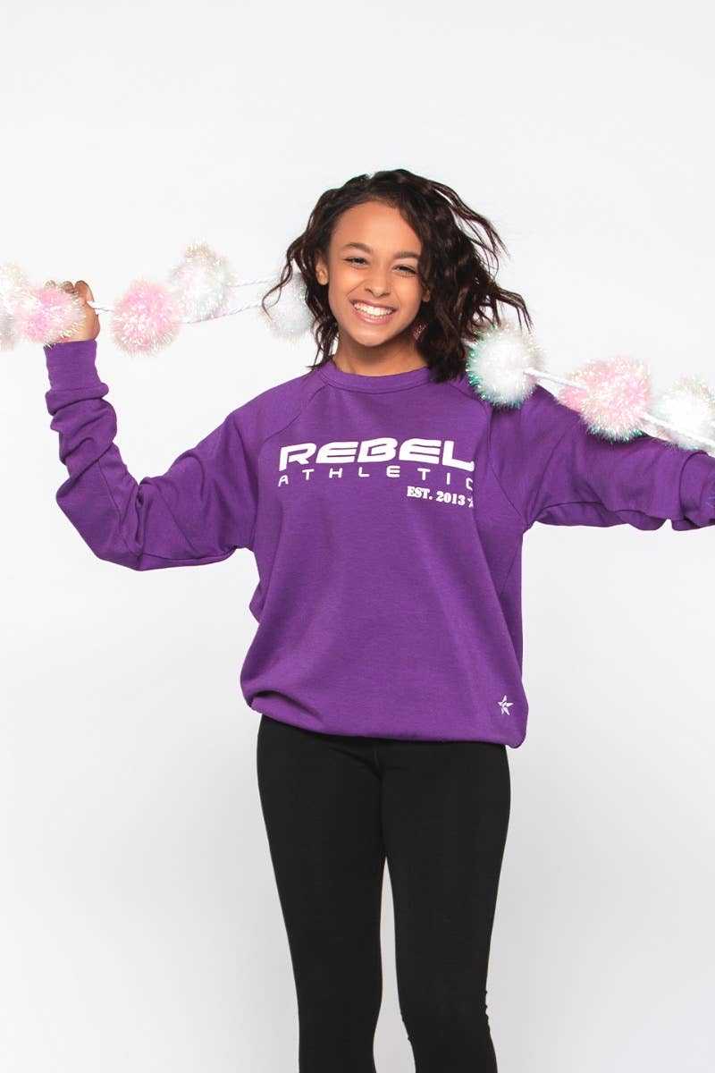 Rebel Athletic Sweatshirt in Purple - Image 4