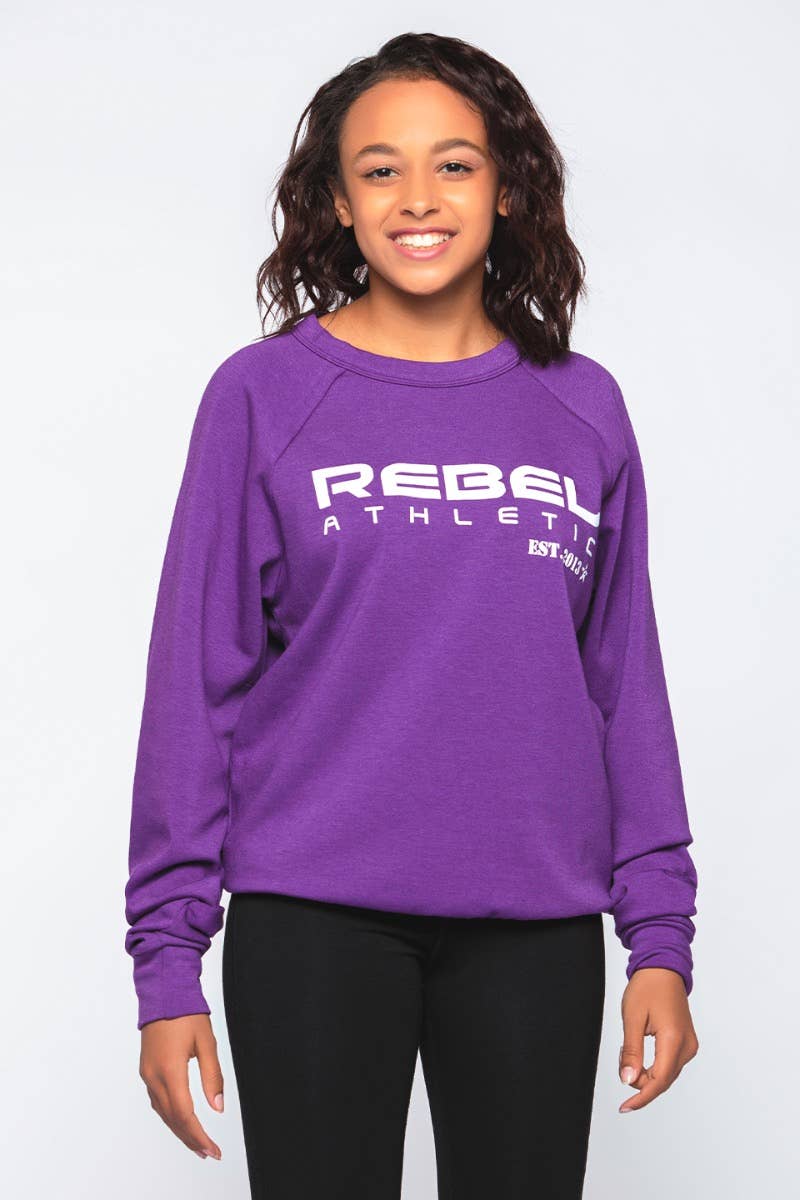 Rebel Athletic Sweatshirt in Purple - Image 5