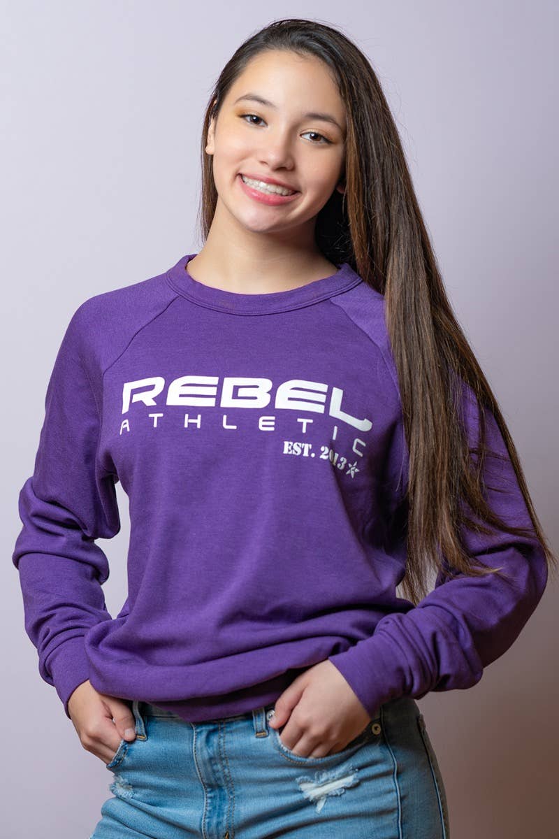 Rebel Athletic Sweatshirt in Purple - Image 6