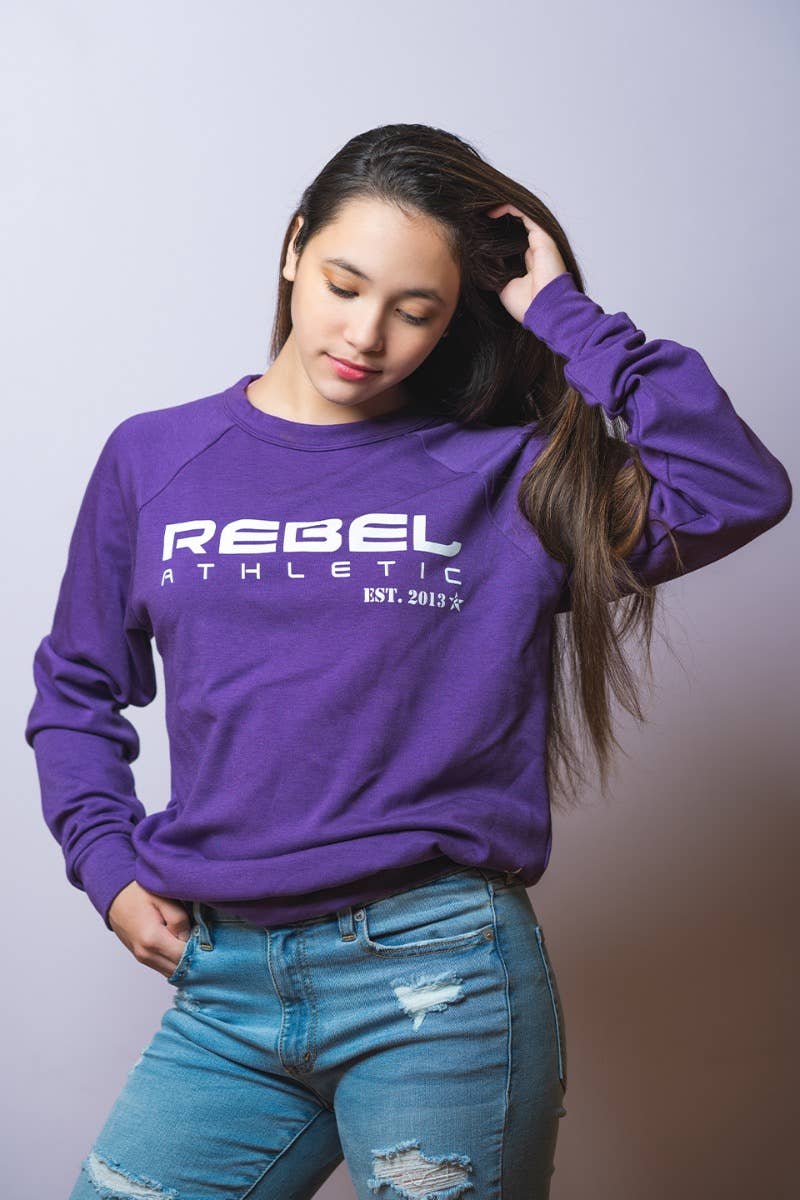 Rebel Athletic Sweatshirt in Purple - Image 7