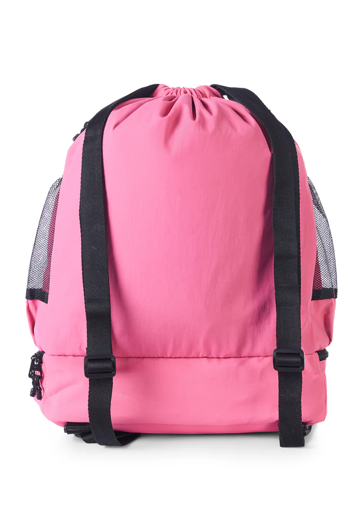 Rebel Drawstring Tote Bag in Fuchsia - Image 4