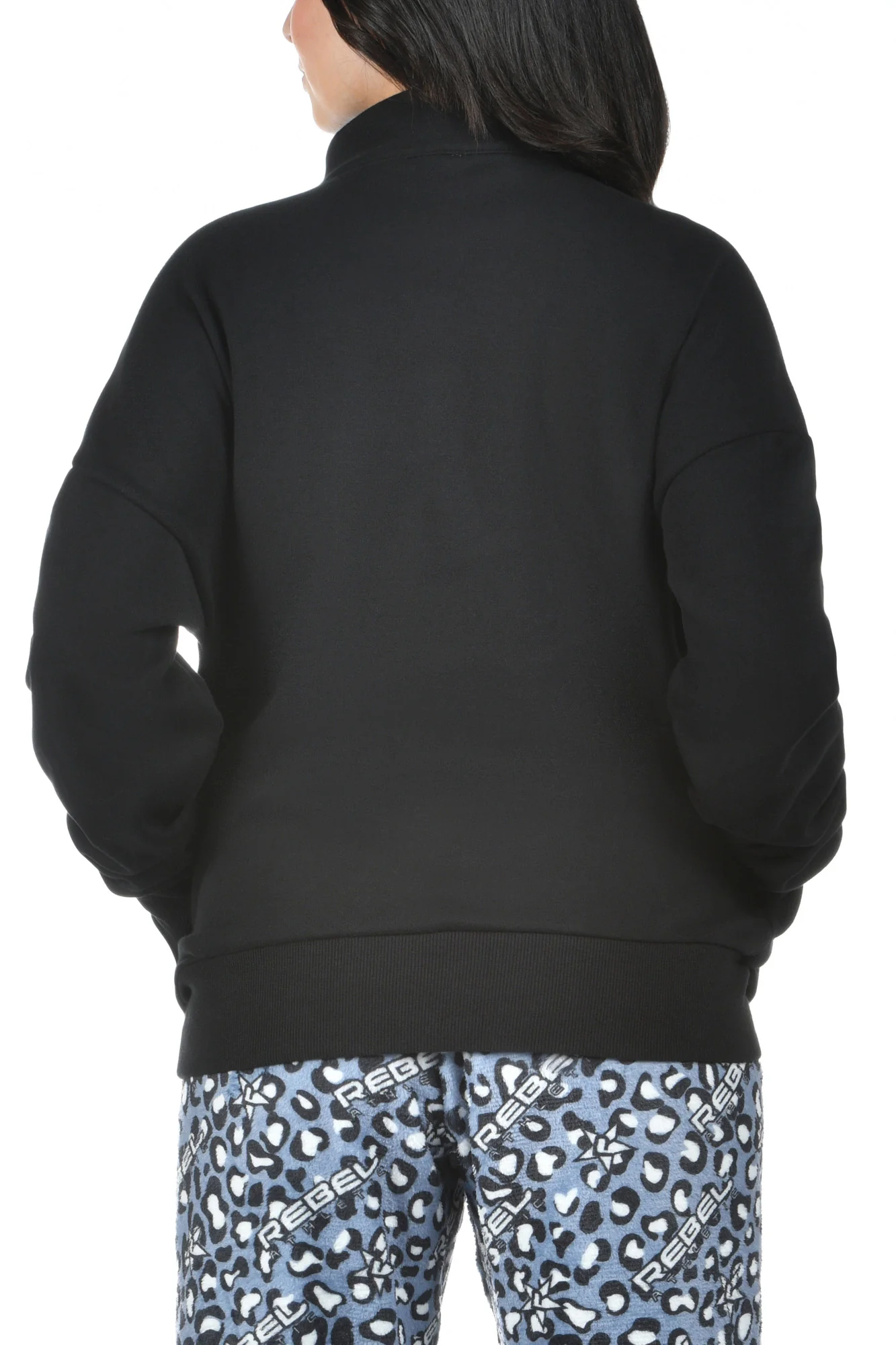 Rebel Half-Zip Pullover in Pink - Image 2
