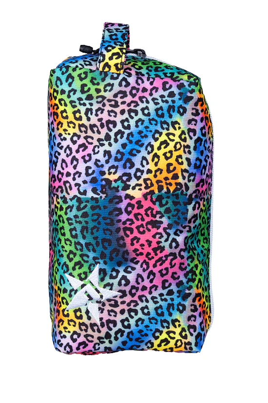 Limited Edition Rainbow Jungle Rebel Makeup Bag with White Zipper - Image 2