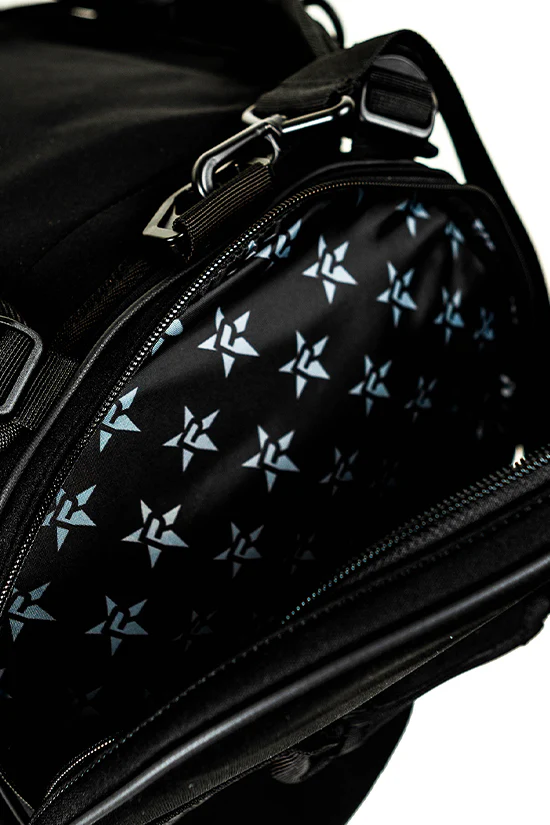 Neoprene in Black Rebel Round Duffle Backpack - Image 8