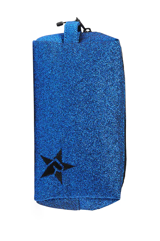 Royal Blue Rebel Makeup Bag with Black Zipper - Image 2