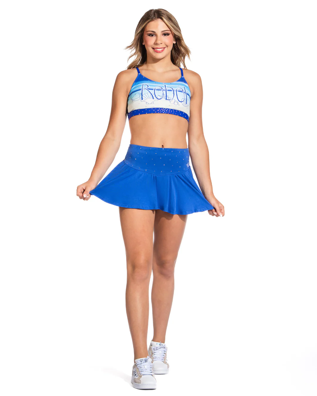 Seaside Chic Flutter Skirt in Indigo Blue - Image 4