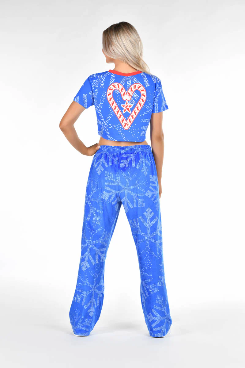 Sweet Candy Cane Dreams Pants in Royal Blue - Image 2