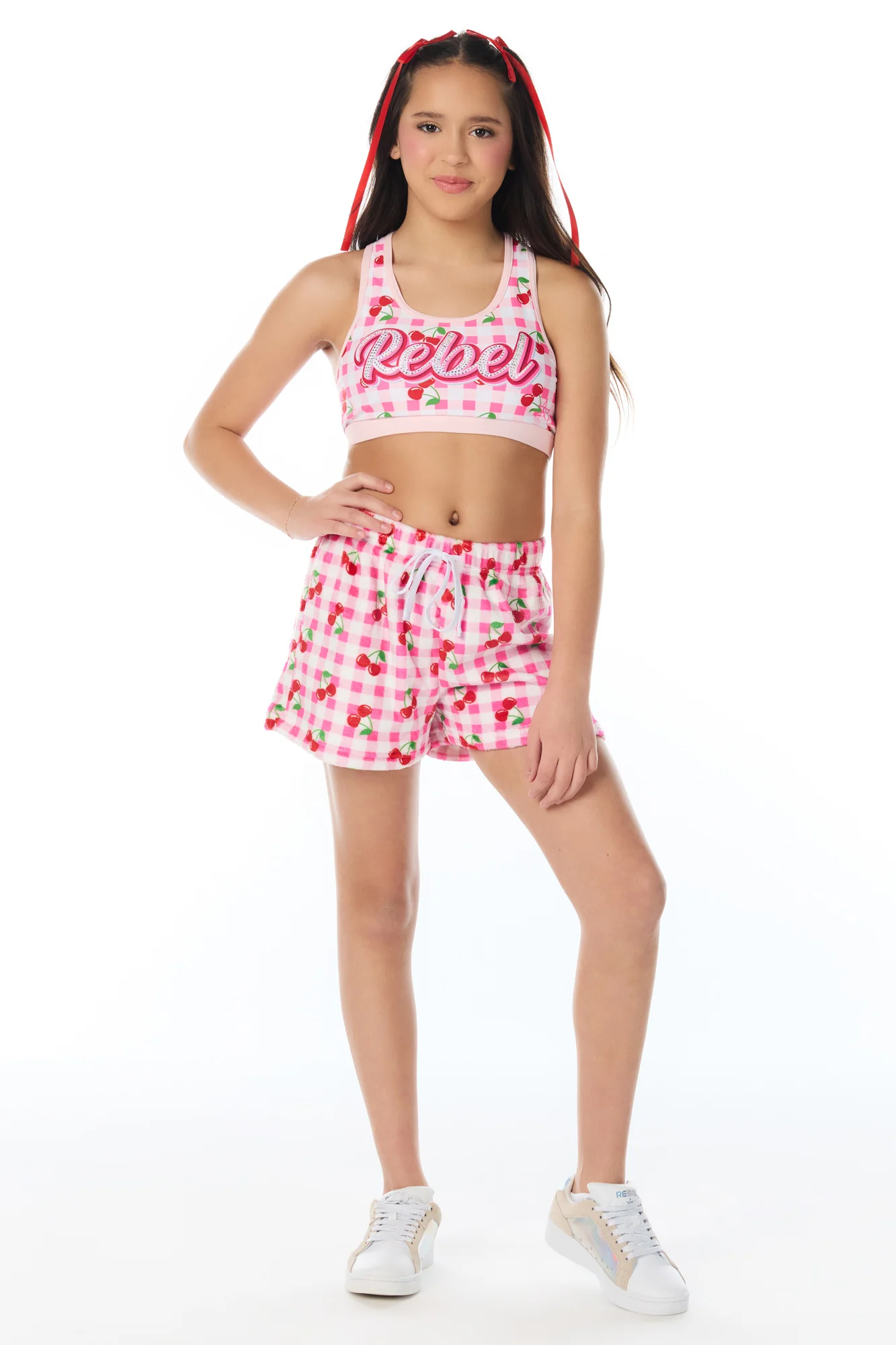 Very Cherry Racer Back Sports Bra - Image 4